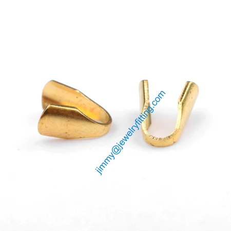 

2013 jewelry findings Base metal foldover crimps Chain end caps for welding die struck shipping free