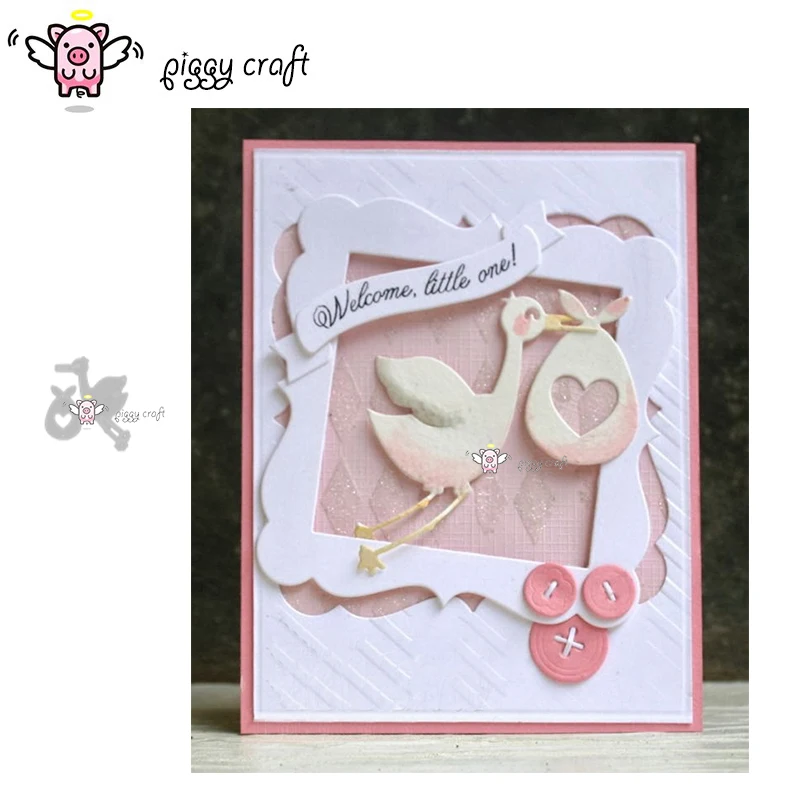 Piggy Craft metal cutting dies cut die mold Love Stork decoration Scrapbook paper craft knife mould blade punch stencils dies