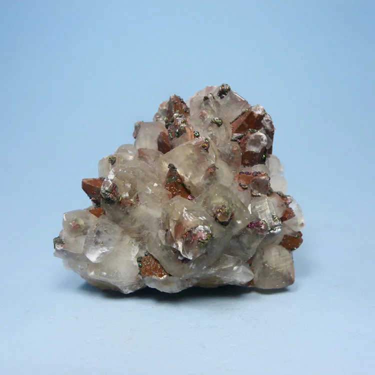 Natural mineral calcite pyrite associated minerals in rocks mineral specimen collection of teaching science