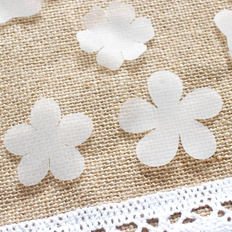 100PCS/Lot Garment accessories small flowers applique White in Organza DIY Brooch handmade lace patch wedding dress