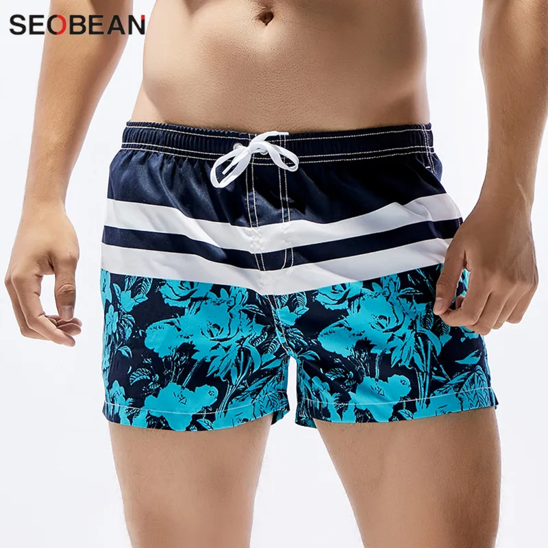 SEOBEAN brand shorts colorful men\'s board shorts men leisure summer beach shorts trunks for men