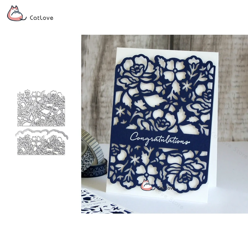 روز زهرة إطار المعادن قطع يموت الإستنسل ل DIY سكرابوكينغ ورقة بطاقة الزخرفية الحرفية النقش يموت تخفيضات جديد 2019