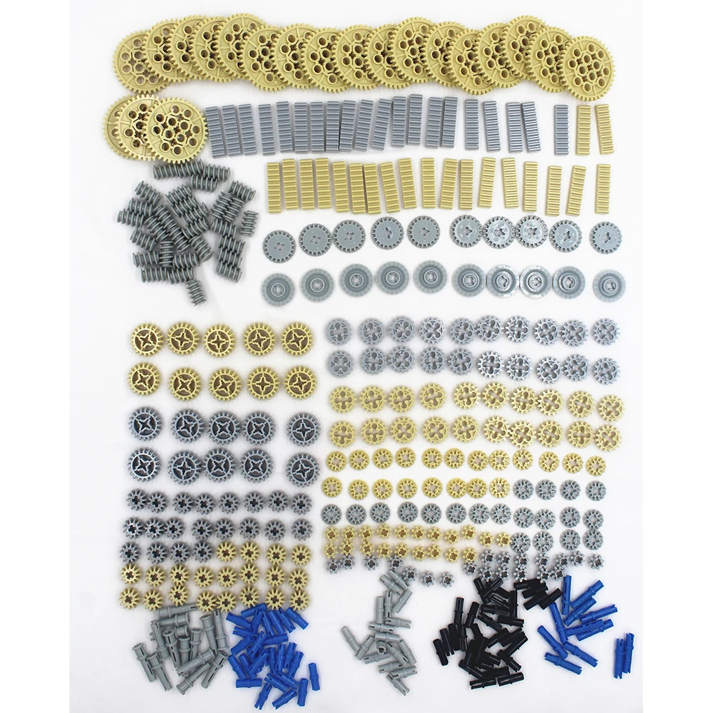 560pcs/set Building Block Bulk MOC Set Technical Parts Gears Rack Pins Connectors Compatible With Lego Accessory 6558 3649 43093