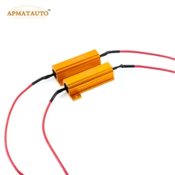 2pcs H1 H3.H4,H7,H8  H11 9006  HB4 9005 HB3 LED  HeadLight Fog Light No Error Canbus 50W Load Resistor Wiring Canceller Decoder