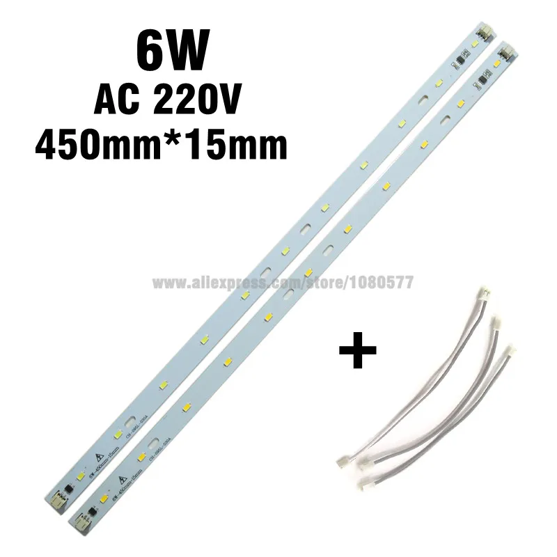 Barra de luz LED de alto brillo, tira sin conductor para tubo T5 T8, 5w, 6w, 8w, 10w, 220-180 v, SMD 260, 10 unidades, AC 5730 v