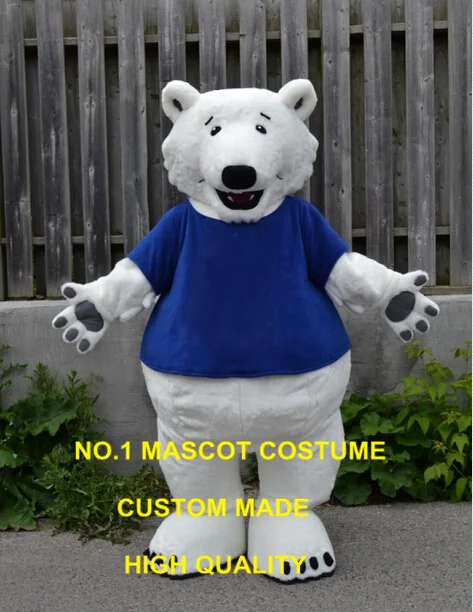 

new quality polar bear mascot costume adult size cartoon polar bear theme anime cosply costumes carnival fancy dress 2446