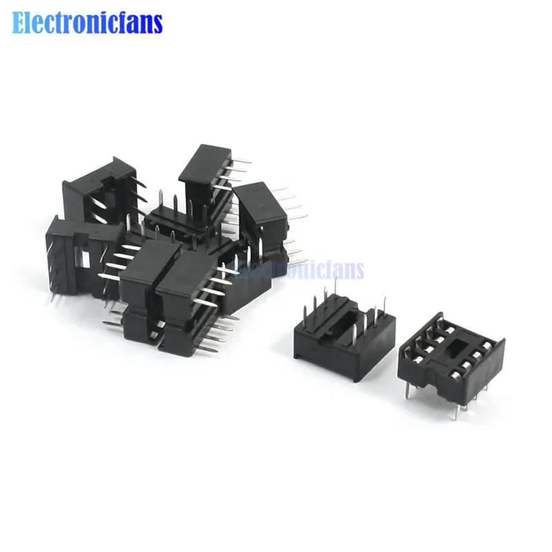 50PCS 2.54MM 8 Pin 8 Pin DIP-8 8DIP 8 DIP IC Sockets Adapter Solder Type