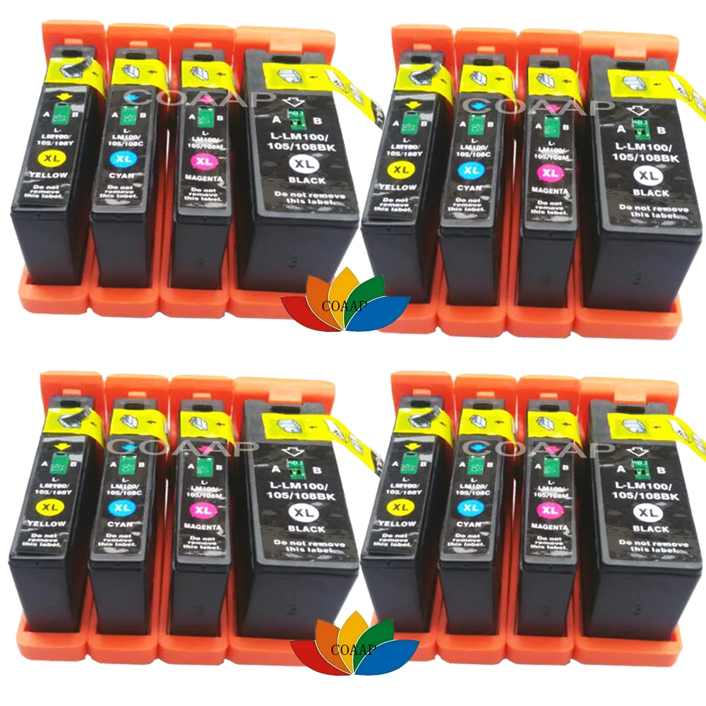 16 Compatible Lexmark 100 XL Black & Color Ink Cartridge for Platinum Pro902 Pro903 Pro904 Pro905 Pro709 Printer