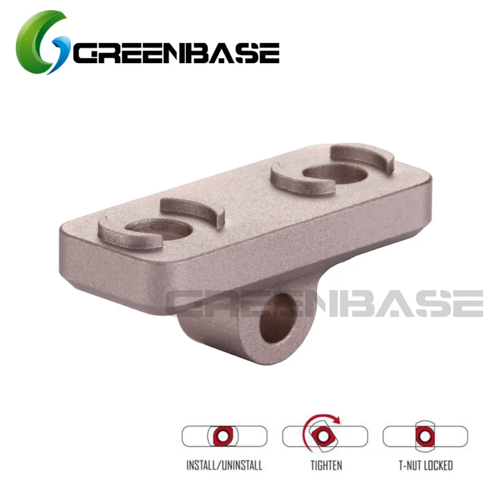 Greenbase tio mike estilo sling swivel acessório m-lok sling montagem parafuso prisioneiro de perfil baixo alumínio