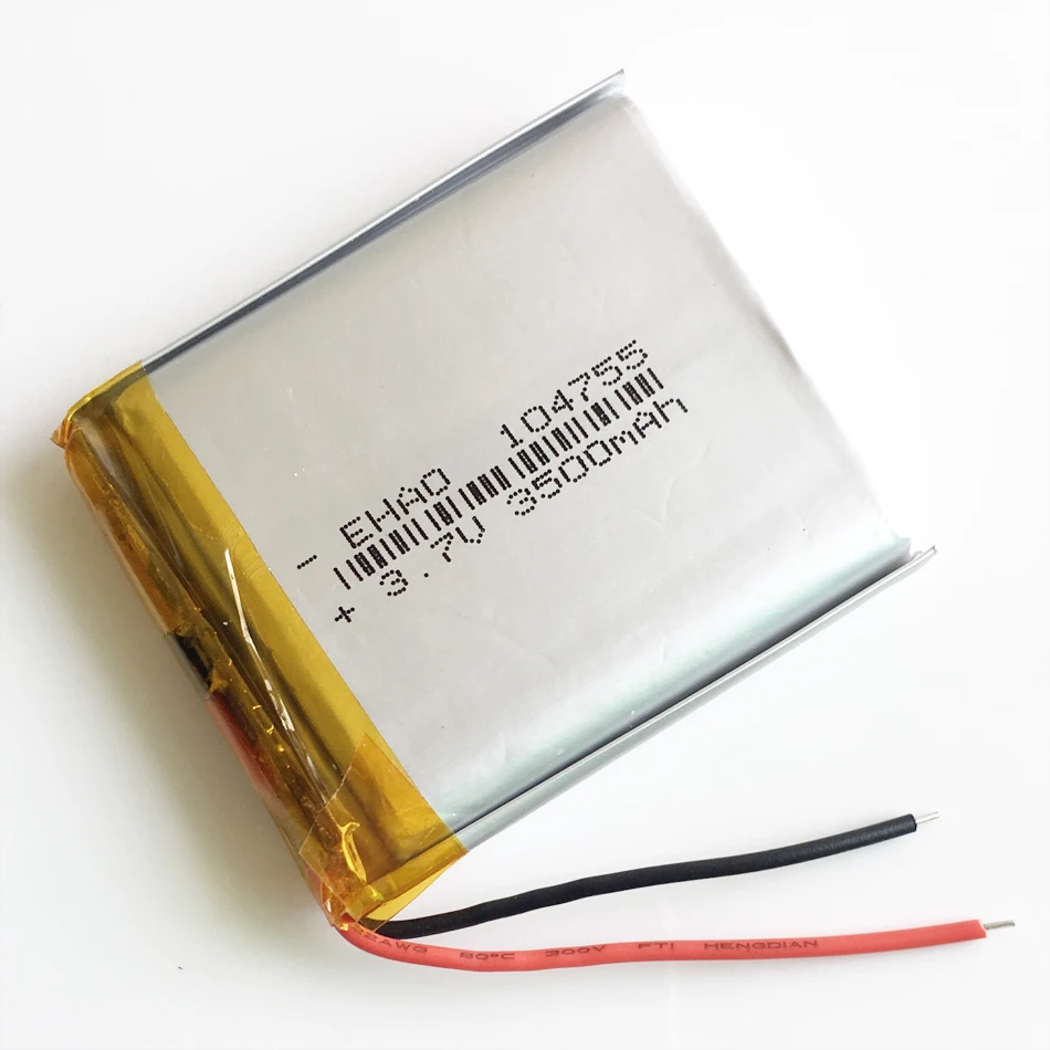 3.7V 3500mAh 104755 Lithium Polymer LiPo Rechargeable battery For GPS PSP Power bank Tablet PC Speaker Laptop MID DVD PAD