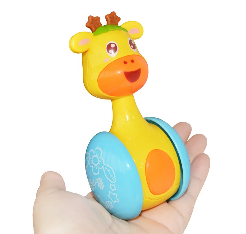 1pc Baby Toys 0-12 Months Looking Up Training Toy Baby Sliding Rattle Deer Cartoon Giraffe Tumbler Puzzle Learning Education Toy