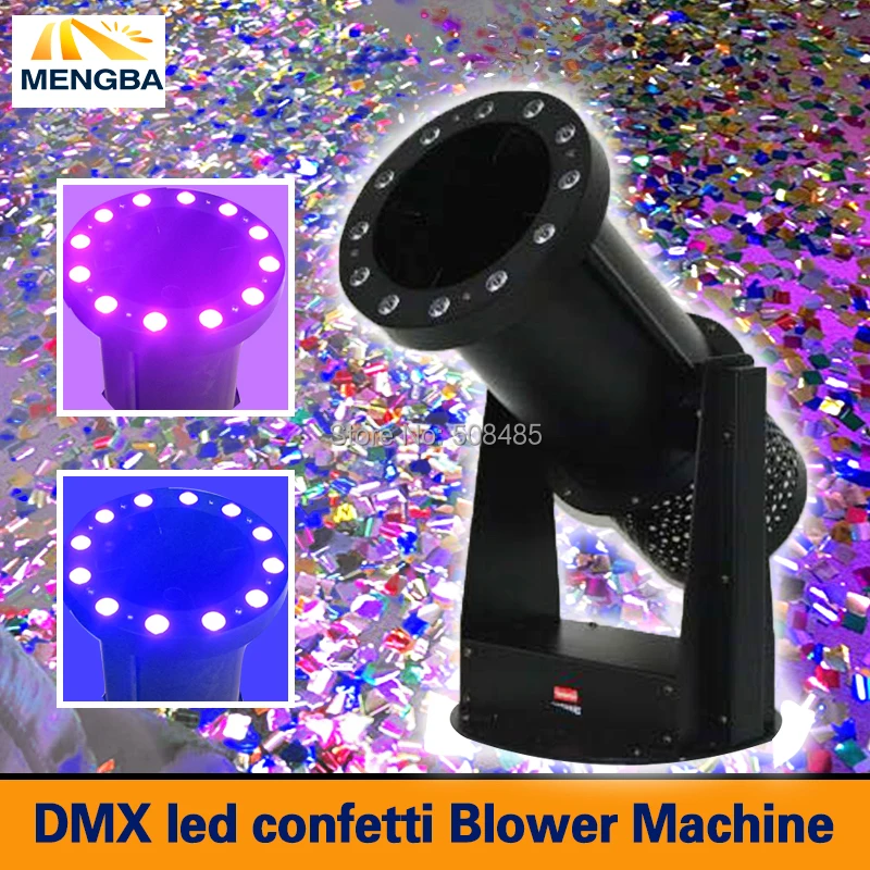 

1200W 12x3w RGB Led Confetti Cannon/Paper flower Machine DMX Control Confetti For DJ Party Wedding Show Stage Effect Equipment