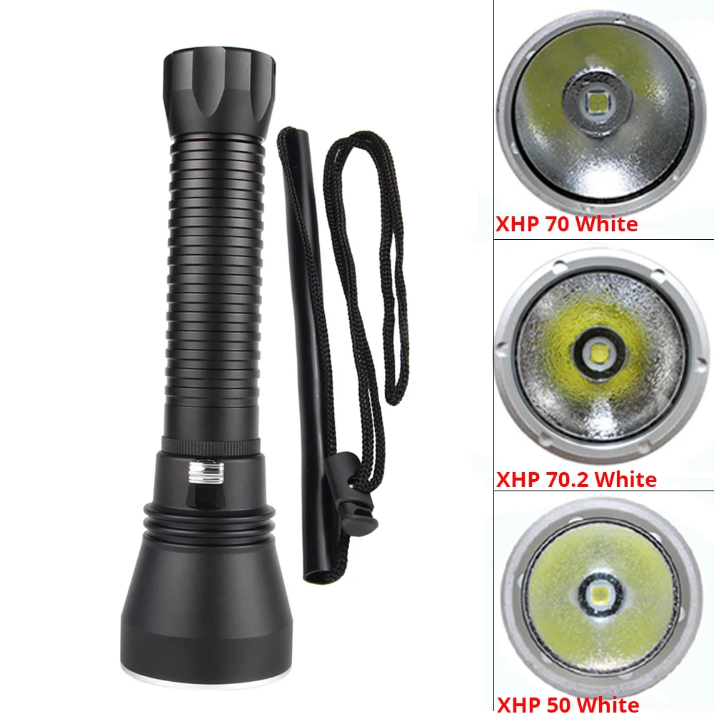 Brightest XHP70.2 Most Powerful LED Scuba Diving Flashlight 200m Underwater Torch XHP50 IPX8 Waterproof XHP70 dive Lamp lanterna