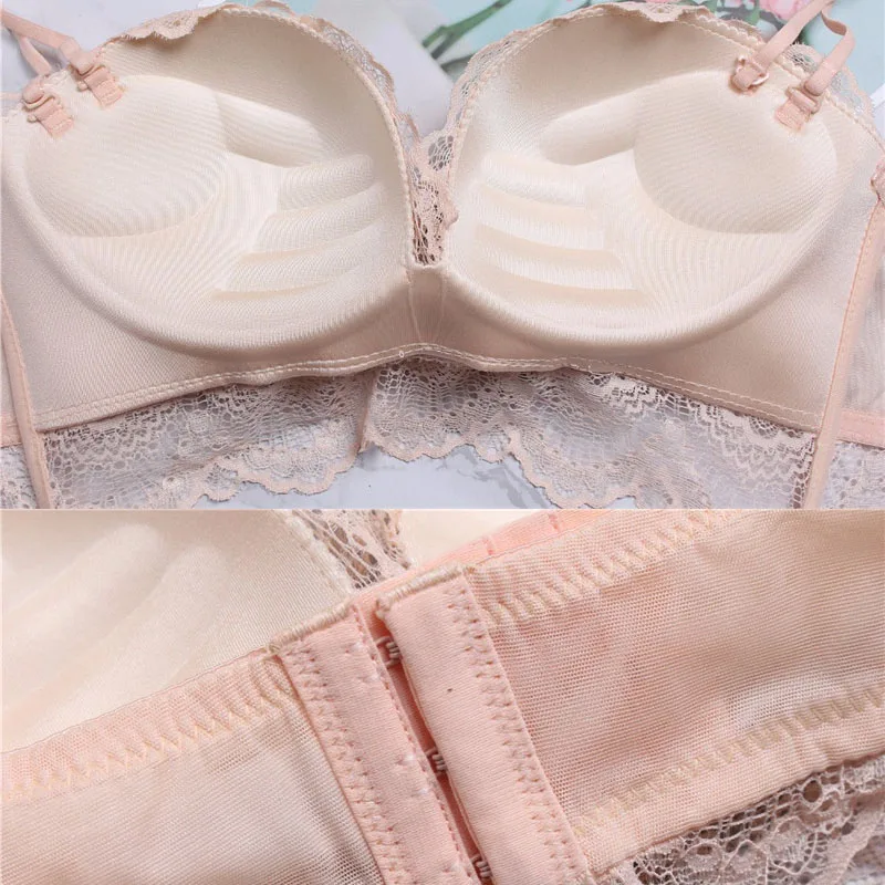 New Adjustable Bra Women Lace Bralette Sexy Lingerie Underwear Wireless Padded Seamless Bra Ultra Strap Padded Bras for Women