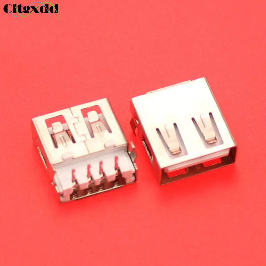 cltgxdd 2.0 4pin USB A Type Female Socket connector DIY Desktop Laptop USB jack Curved legs Flat port Sink board AF 90 degree