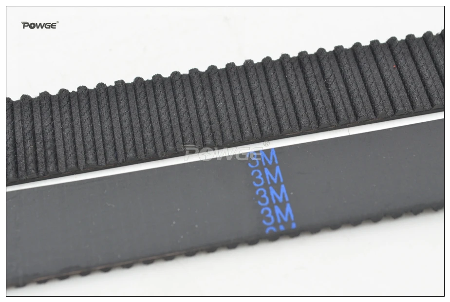 POWGE 3M Synchronous Belt Width=15mm Rubber HTD3M Open Ended Timing Belt 3M-15 Belt For Laser Machine