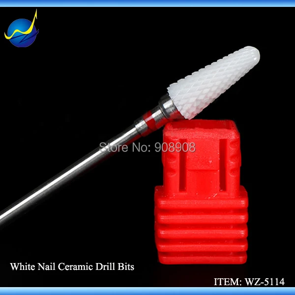 Hot selling 1PC White Ceramic Nail Drill Bit Electric Nail File Chiropody Podiatry Manicure Pedicure Cuticle Remover Cleaner