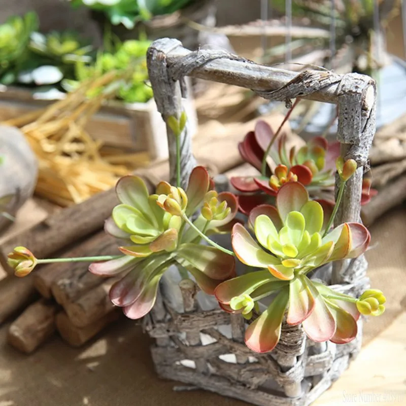 1 PCS Artificial Fleshiness Cactus Plant Fake Succulent Real Touch Palm Bonsai Landscape Decorative Flower for Home Table Decor