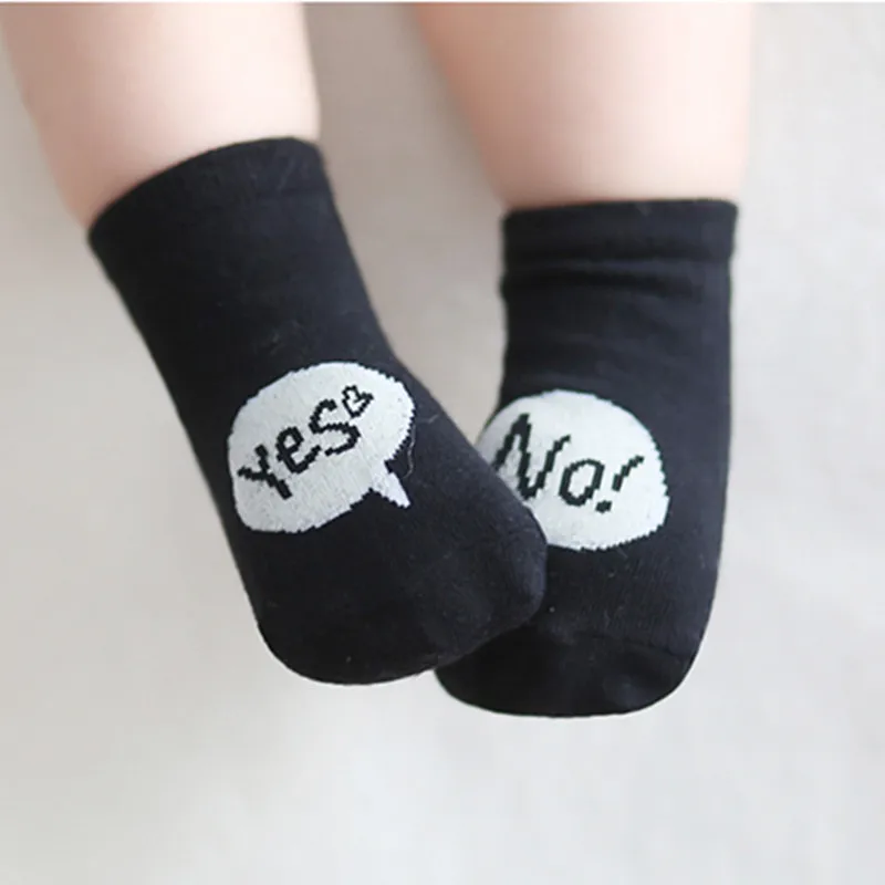 

Baby Socks Cotton Anti Slip Cute Letter Socks Short White Kids Boys Girls Meias Bebe Children Creative Socks Pairs 0-4Y Brand