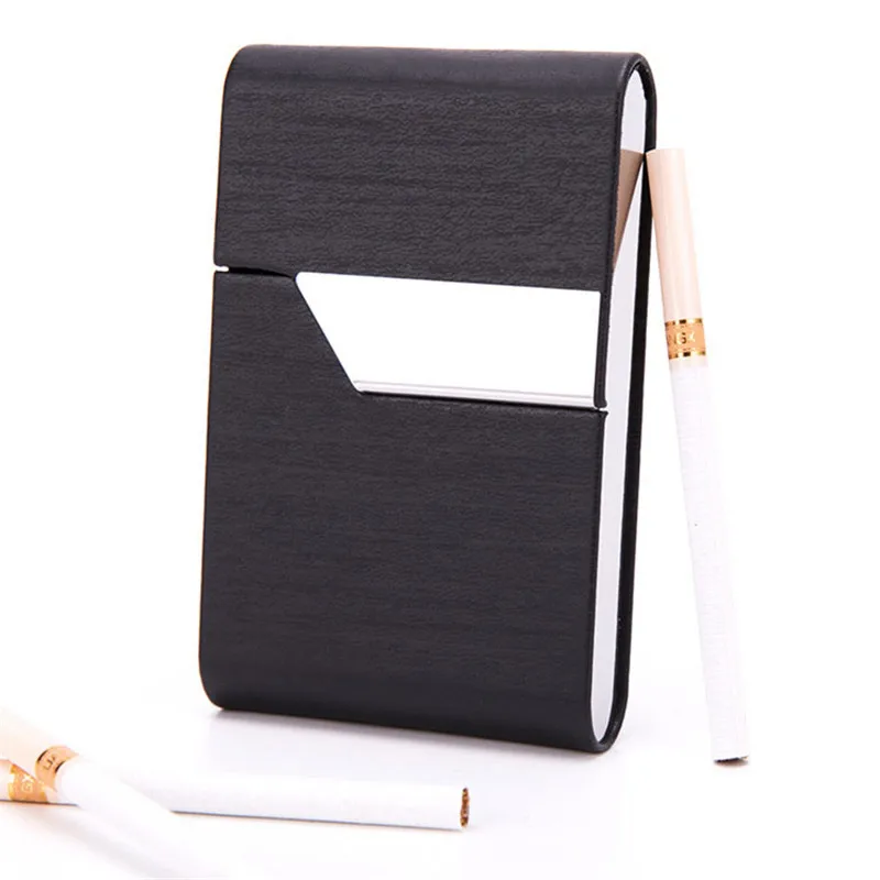 

High Quality PU Smoking Cigarette Case for 20pcs Smoke. Magnetic Adsorption Switch Women's Cigarette Holder Business Card Holder