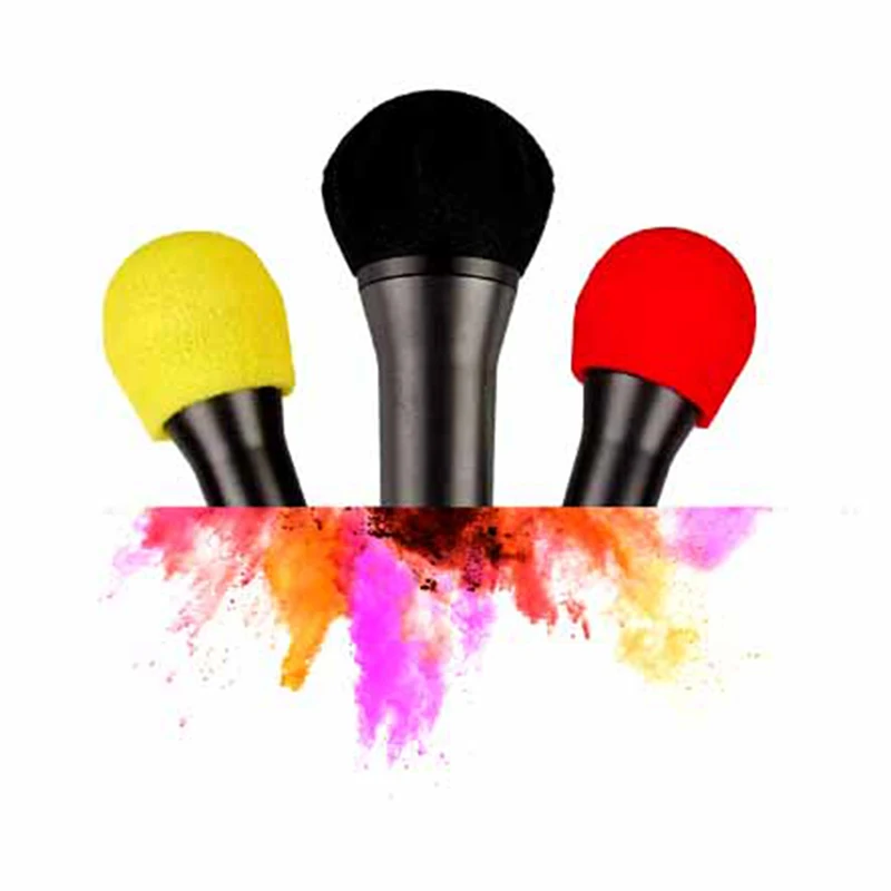 100PCS/Pack Soft Microphone Sponge Hygiene Cover Odor Removal Disposable Mike Sponge