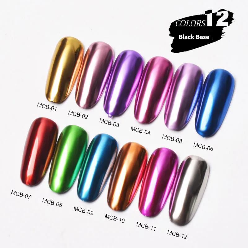 Super Shine Nail Mirror Glitter Powder Nail Art UV Gel Polish Chrome Flakes Pigment Metallic Effect Rose Gold Dust Decorations