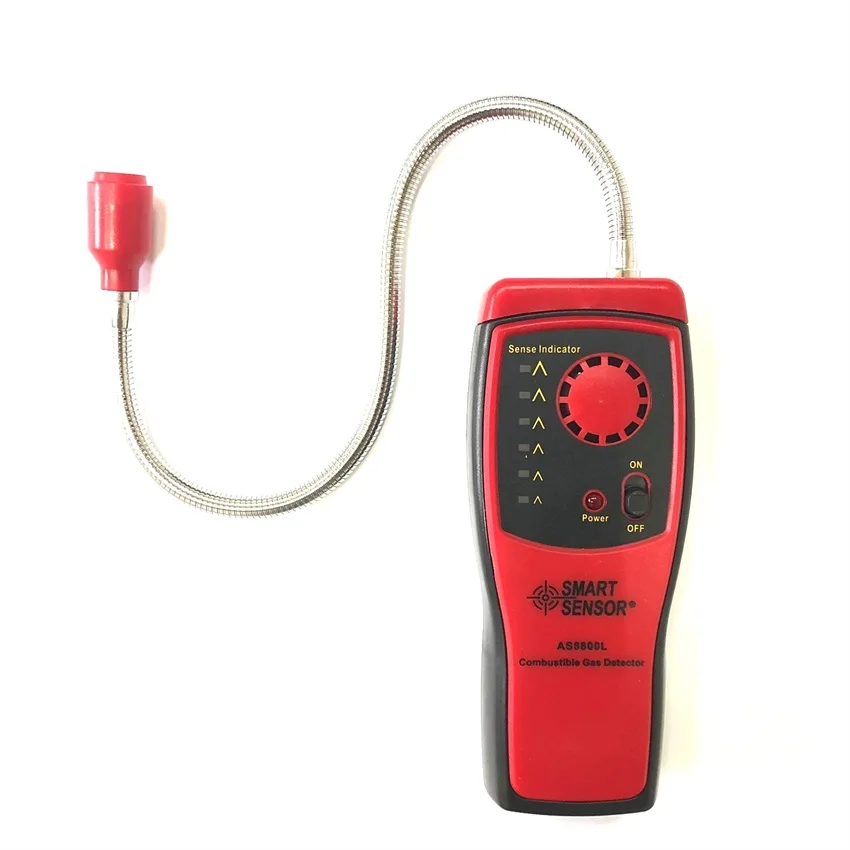 

AS8800L Digital combustible gas analyzer hand-held port flammable gas Leak Detector with Sound Light Alarm