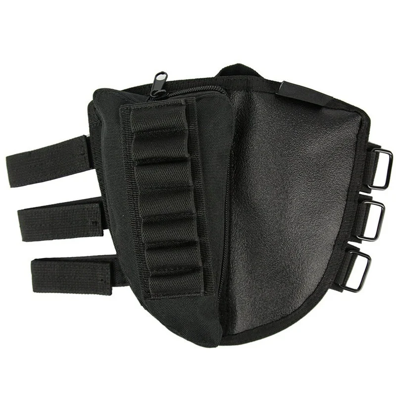   Outdoor Tactical  Buttstock Cheek Rest Ammo Pouch Portable Stock Shell Cartridge Holder Hunting Mag Pouch