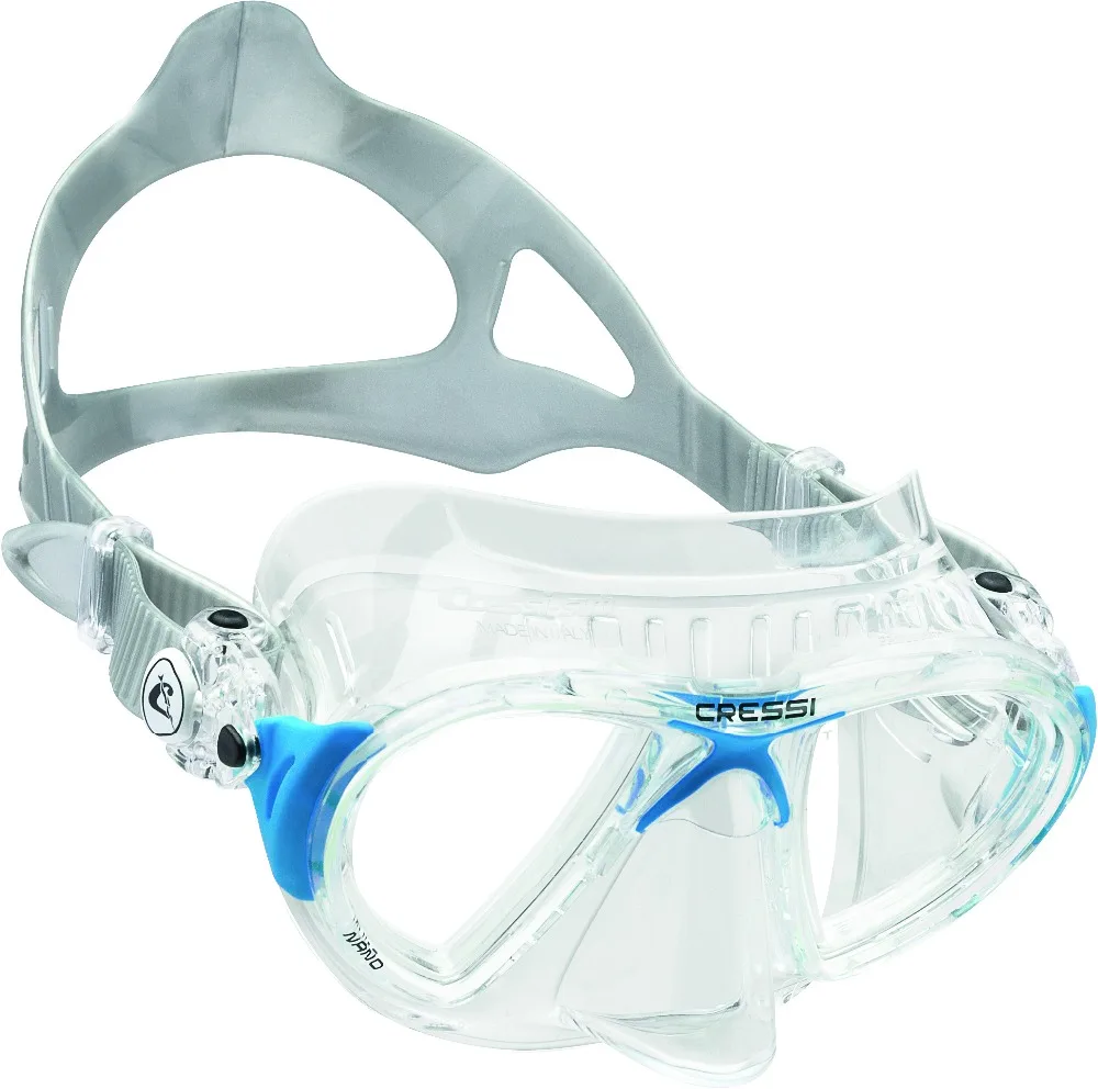 Cressi Freediving Mask Tempered Glass Lens Ultra Low Volume Dive for Adults Nano Crystal