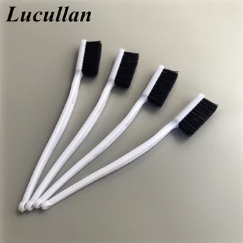 Lucullan 4 Pack Mini แบบพกพา Boar's Hair Bristles แปรงรถแผงตะเข็บ,ล้อ,ย่าง,สัญลักษณ์/Badge Mouldings แปรง