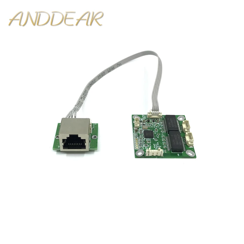 Mini módulo de interruptor ethernet pbc, módulo oem tamanho 3 portas, interruptores de rede pcb, placa mini módulo interruptor ethernet 10/100mbps oem/odm