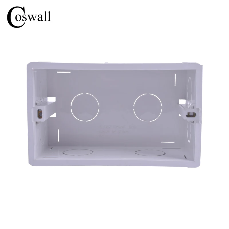 Coswall Thicken Deepen 56mm Depth High Strength Wall Internal Mounting Box For 146mm*86mm Size Wall Switch or Socket