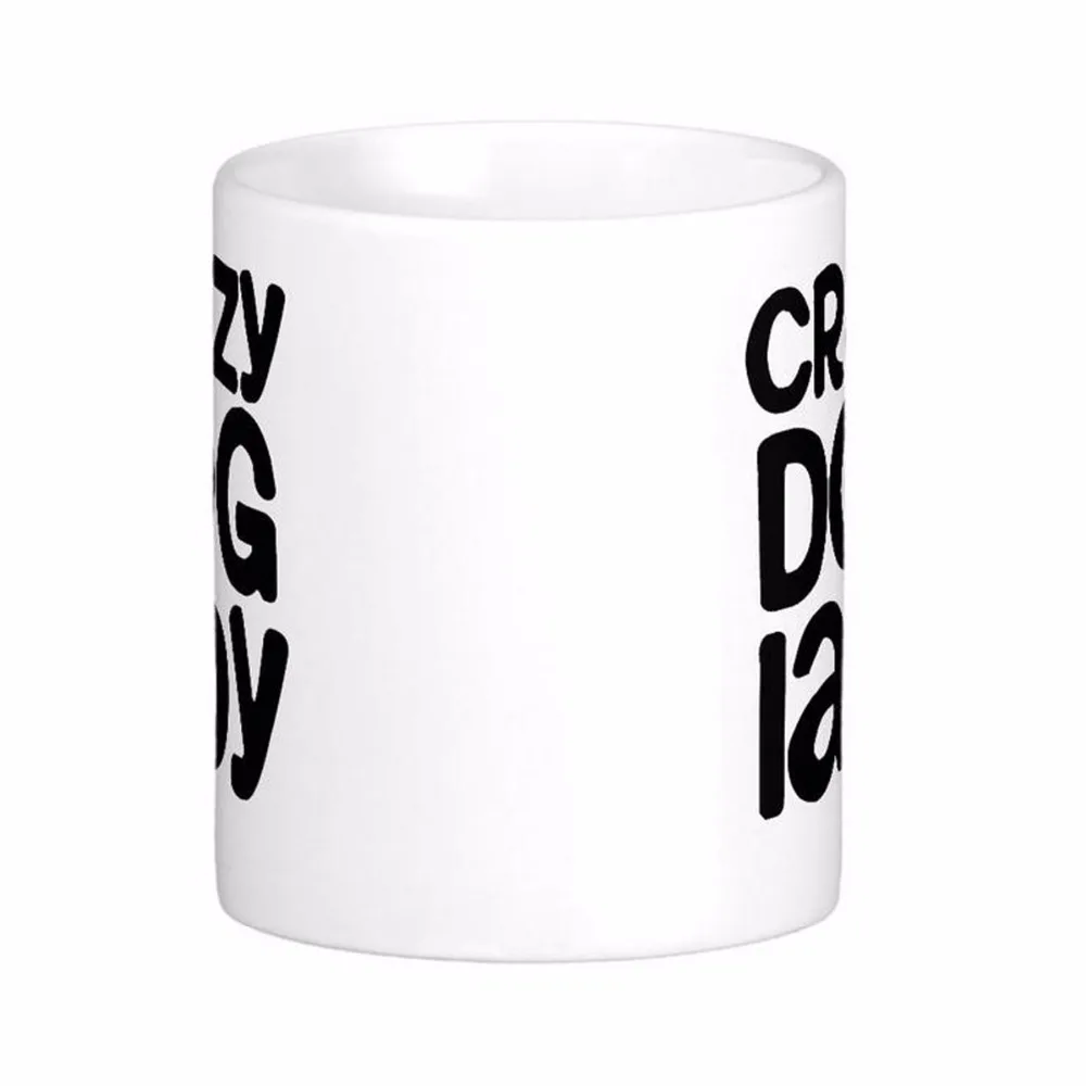 Crazy Dog Lady Classic White Coffee Mugs Tea Mug Customize Gift By LVSURE Ceramic Mug Travel Coffee Mugs