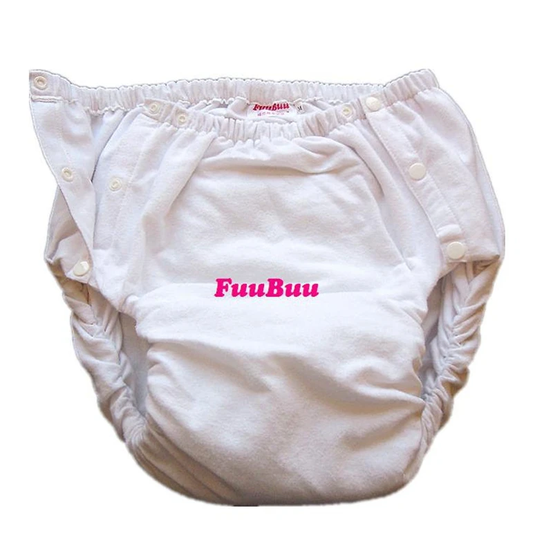 Free Shipping  FUUBUU2042-WHITE-XL  Adult Diaper/ incontinence pants/ diaper changing mat/Adult baby