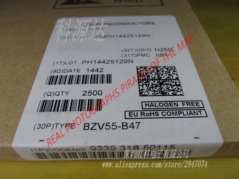 100pcs/lot BZV55-B47 SOD80C BZV55-C30  BZV55-B3V3  BZV55-B51 In Stock