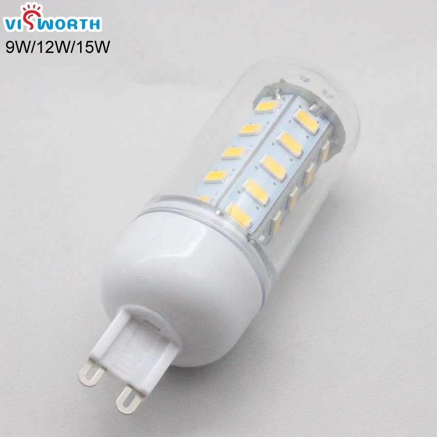 G9 LED Light SMD3014 3W LED Bulb SMD2835 5W 7W SMD5730 9W 12W 15W LED Lamp Crystal Corn Bulb 360 Degree Home Decoration Lighting