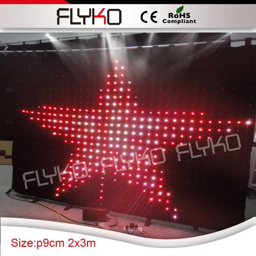 

Shining LED video curtain for christmas & pub background with RGB tri-color