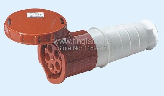 63A 3P N E 5 pin 220-380V/240-415V IP67 235 three phase watertight industrial connector / coupler