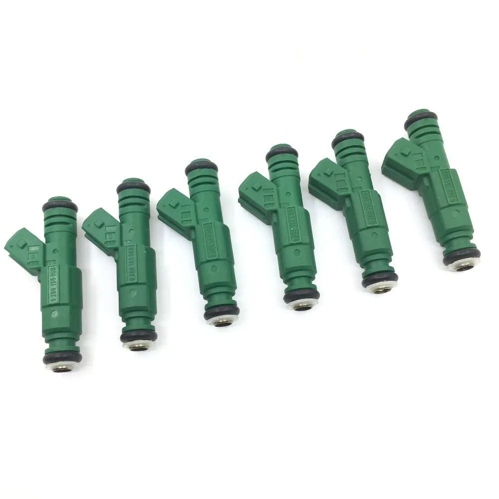 6 Stuks Hoge Debiet Green Top Hoge Impedantie Injectoren 42lb EV1 Tbi LT1 440cc 0280 155 Voor Bosch gratis Schip Set Van 6