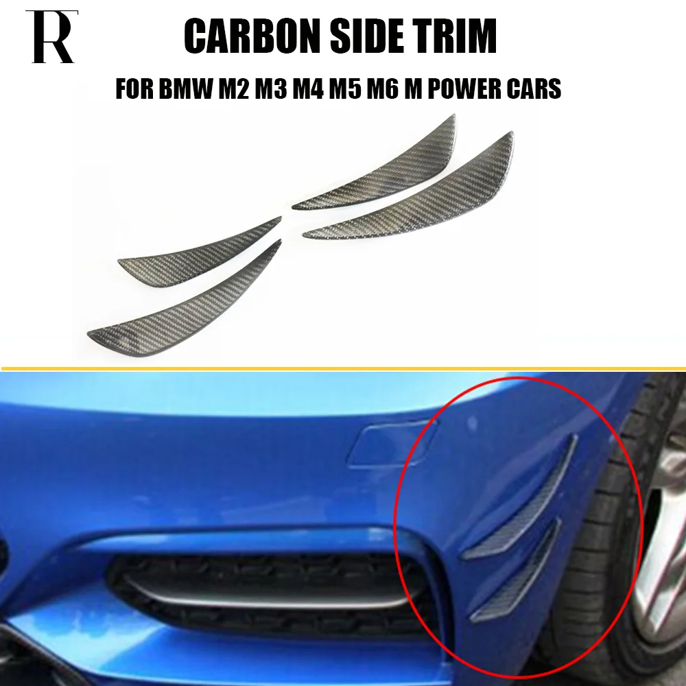 

Carbon Fiber Front Bumper Side Canards Splitter Spoiler for BMW F87 M2 E90 E92 E93 M3 F10 M5 F16 F12 F13 M6