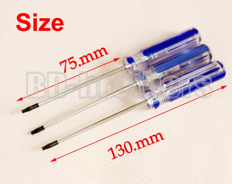 3.0 Y Screwdriver  Screwdrivers 45# Steel  Y * 75mm Transparent Handle for Wii NDSL GBA SP Reapirment Tool 200pcs / lot