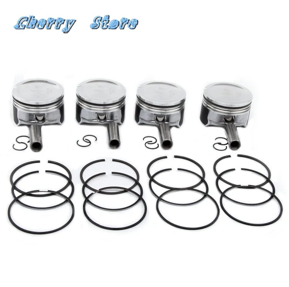 

06B 107 065 N 4Pcs STD Engine Pistons+Rings Kit For Audi A4 Quattro TT VW Beetle Jetta Golf MK4 Passat B5 1.8T 06A198151B