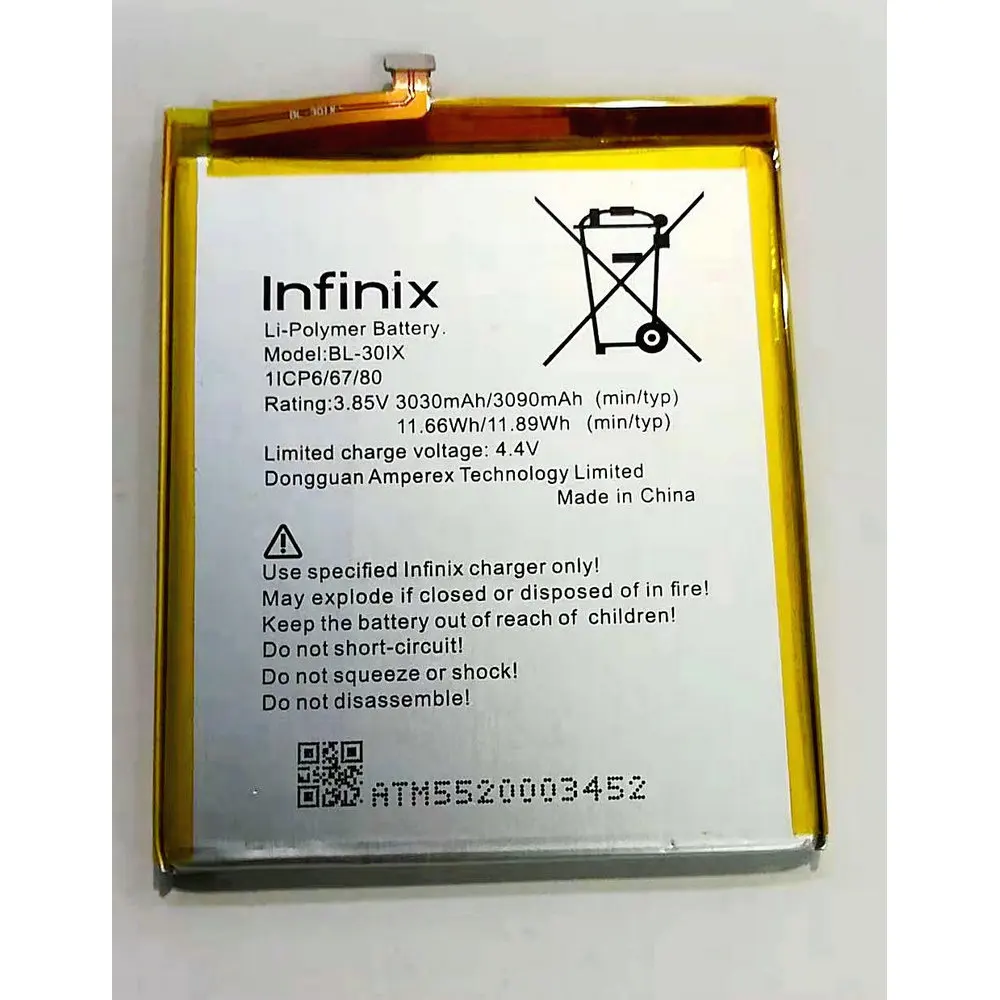 High Quality 3030mAh BL-30IX Battery For Infinix Zero 3 X552 BL 30IX Smartphone