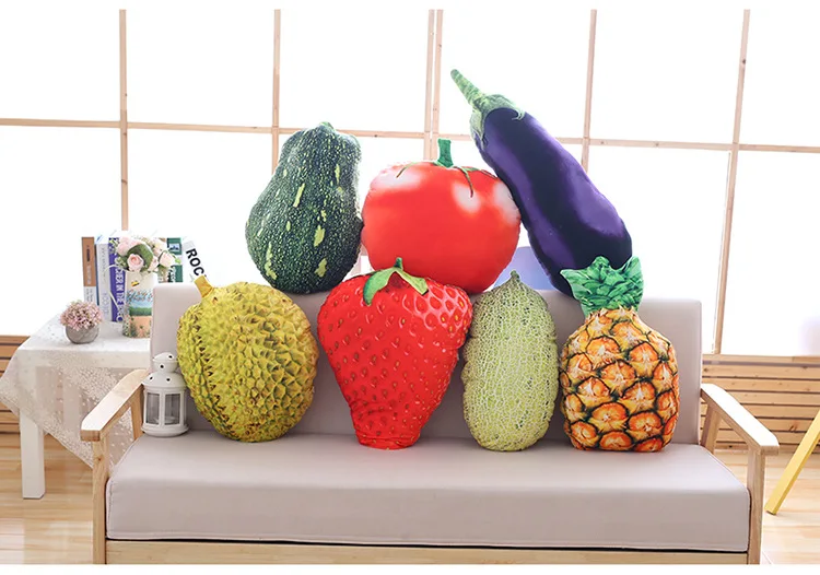 lifelike soft Stuffed plush toy fruits and vegetables pillow 45cm 70cm Cartoon cushion Lovely Christmas Gift Indoor decorations