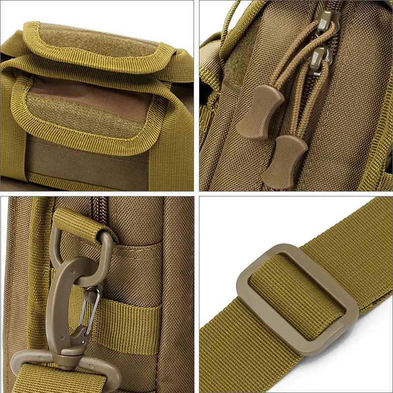 Men Tactical Bag Molle Messenger Shoulder Bags Waterproof Male Camouflage Single Belt Sack Handbags Outdoor Corssbody Sling Bag