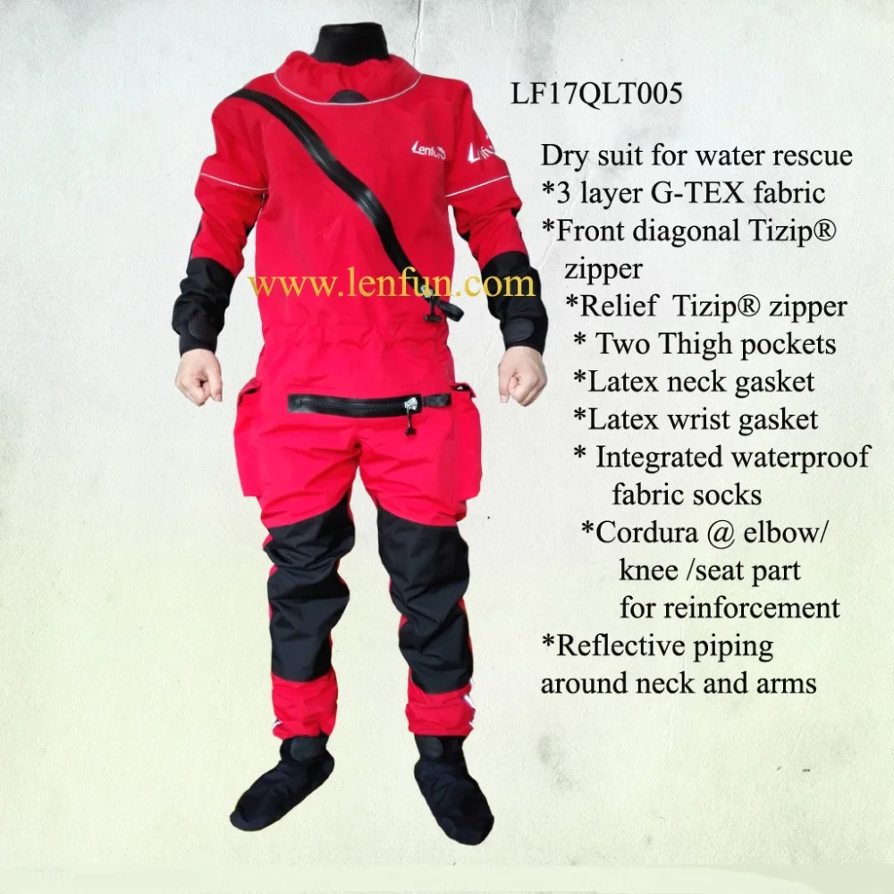 2017 UNISEX dry suit latex neck/wrist,attached socks for water recue whitewater,kayak,rafting,kateboarding,canoeing,fishing