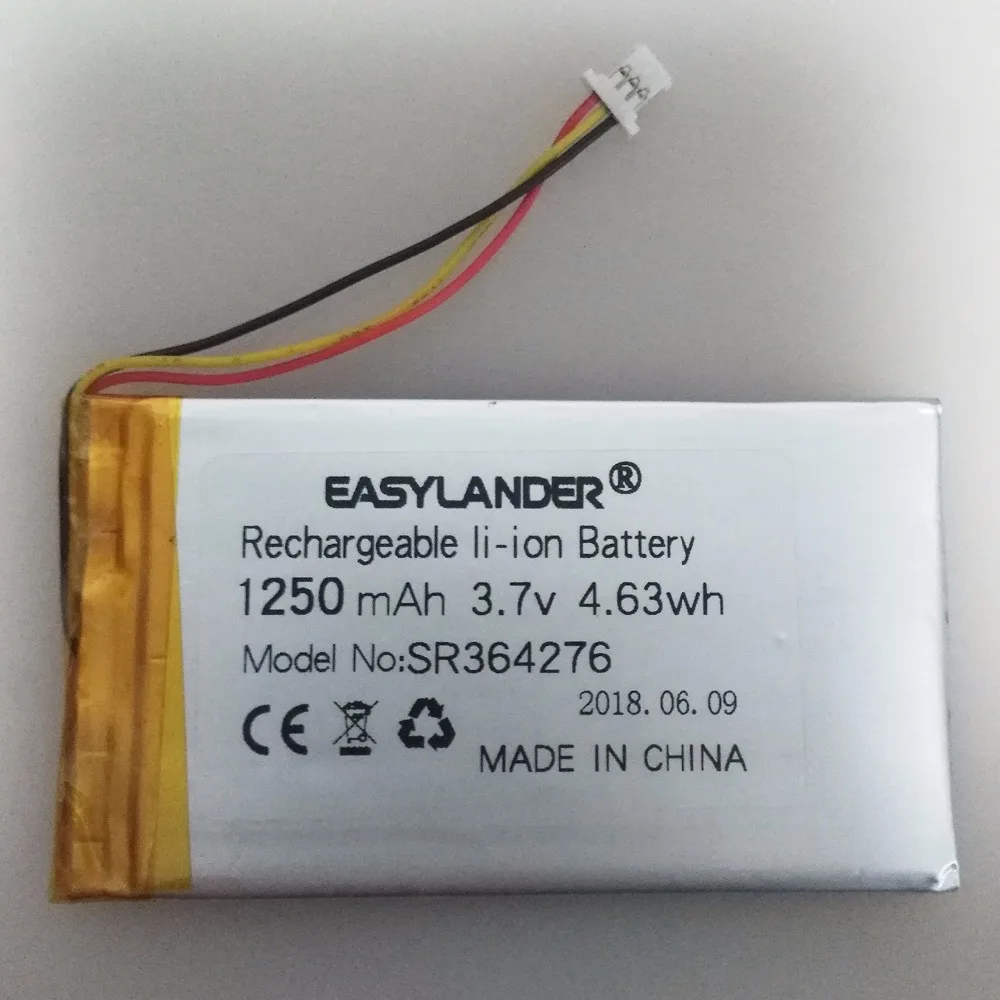 364276 3.7V 1250mAh Rechargeable Lithium Li-ion Li Polymer Battery For Navigation  Becker Transit 5  Active 5  SR364276