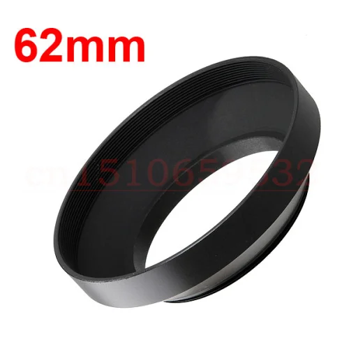 2 uds 62mm gran angular lente capucha 62mm lente estándar para DSLR 62mm lente