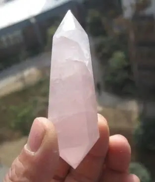 40-50g NATURAL ROSE QUARTZ CRYSTAL DOUBLE POINT HEALING