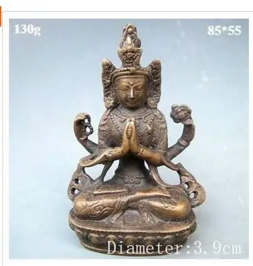 collecting OLD copper decoration bronze Exquisite Chinese Copper Thousand Hands Buddha Statue